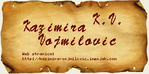 Kazimira Vojmilović vizit kartica